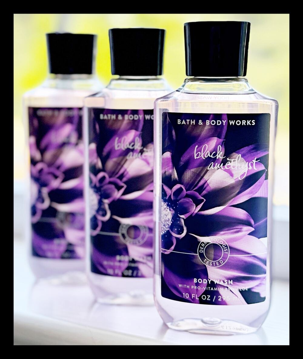 Bath & Body Works Black Amethyst 10oz Shower Gel Body Wash with Aloe B5 x3